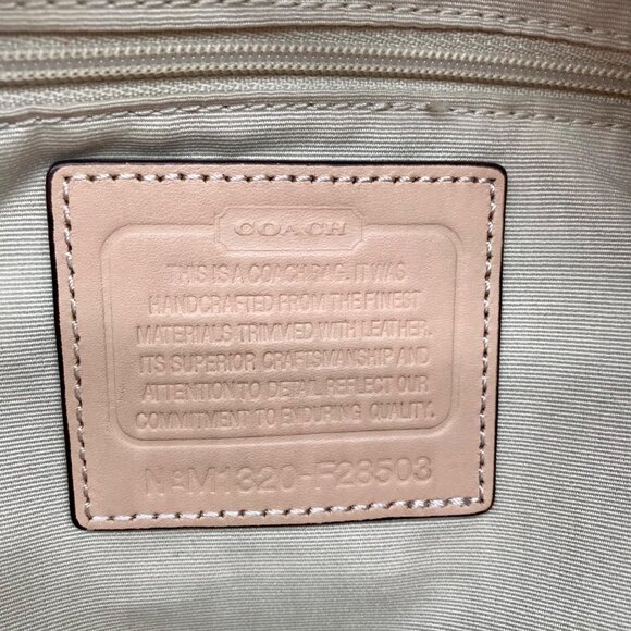 Coach Pink Signature Canvas Stripe Devin Shoulder Bag - Picture 11 of 11